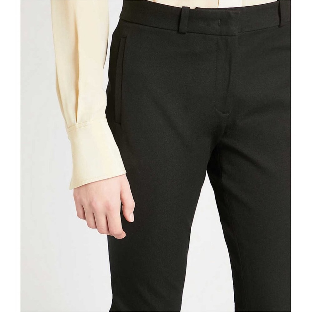 Joseph New Eliston Gabardine Stretch Trousers Pants Women’s 42 Black - Picture 3 of 11